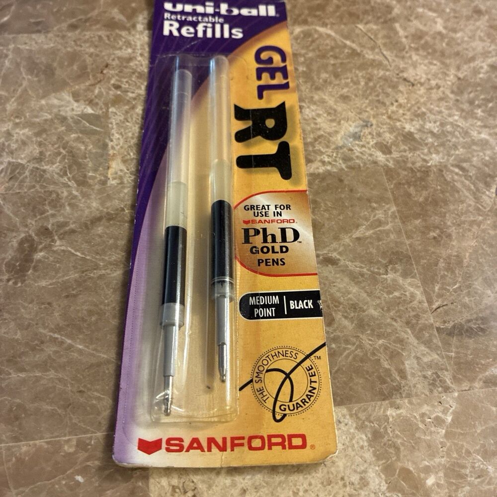 Sanford Uni Ball Gel RT Refills Black Ink New, 2/Pack medium 0.7MM - Picture 3 of 7